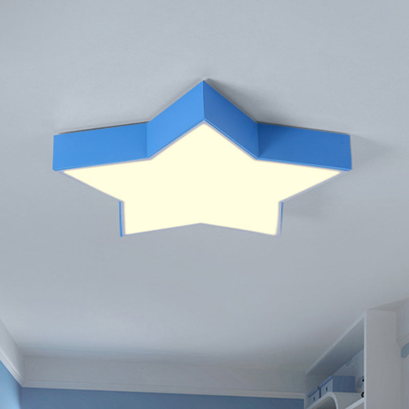 Simplicity Star LED Flush Mount Light Acrylic Child Room Ceiling Light Flush Mount Blue Clearhalo 'Ceiling Lights' 'Close To Ceiling Lights' 'Close to ceiling' 'Flush mount' Lighting' 2204234