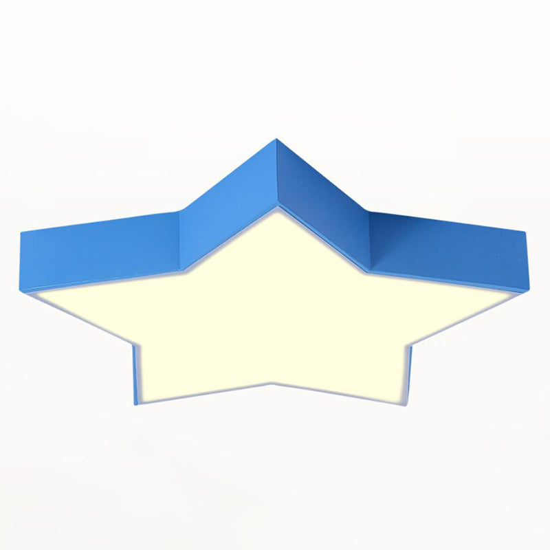Simplicity Star LED Flush Mount Light Acrylic Child Room Ceiling Light Flush Mount Clearhalo 'Ceiling Lights' 'Close To Ceiling Lights' 'Close to ceiling' 'Flush mount' Lighting' 2204235