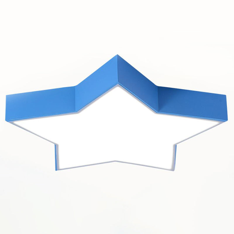 Simplicity Star LED Flush Mount Light Acrylic Child Room Ceiling Light Flush Mount Clearhalo 'Ceiling Lights' 'Close To Ceiling Lights' 'Close to ceiling' 'Flush mount' Lighting' 2204237