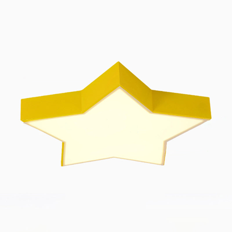 Simplicity Star LED Flush Mount Light Acrylic Child Room Ceiling Light Flush Mount Clearhalo 'Ceiling Lights' 'Close To Ceiling Lights' 'Close to ceiling' 'Flush mount' Lighting' 2204240
