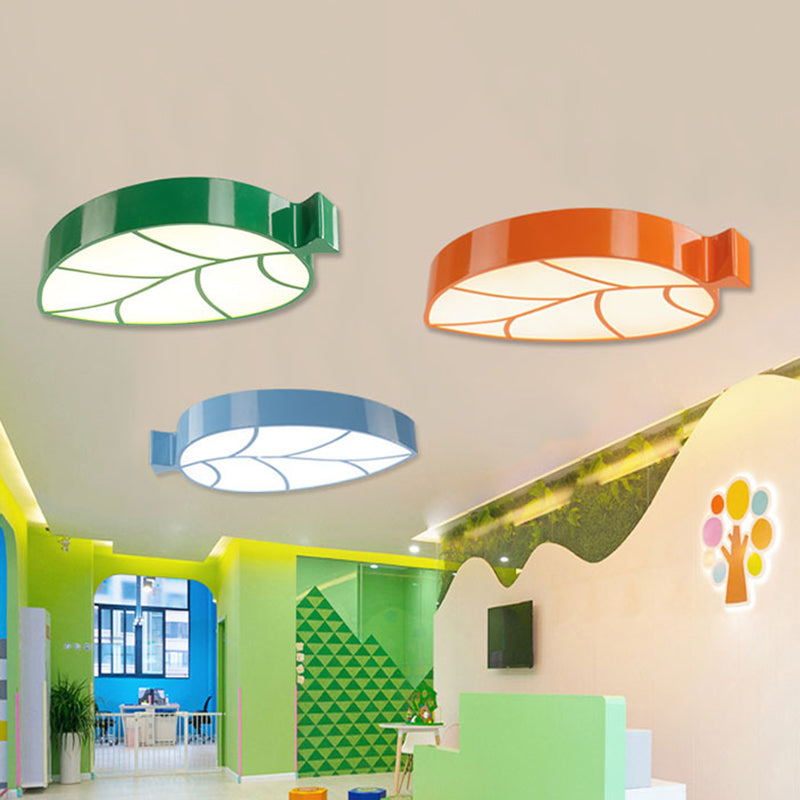 Acrylic Leaf LED Flush Mount Light Simplicity Flush Mount Ceiling Light for Nursery Clearhalo 'Ceiling Lights' 'Close To Ceiling Lights' 'Close to ceiling' 'Flush mount' Lighting' 2204265
