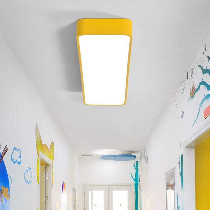 Kids Style Rectangular Flush Mount Lighting Acrylic Nursery LED Flush Mount Fixture Clearhalo 'Ceiling Lights' 'Close To Ceiling Lights' 'Close to ceiling' 'Flush mount' Lighting' 2204363