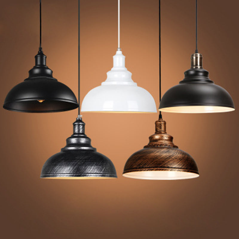 Vintage Pot Cover Hanging Lamp Single-Bulb Metal Lighting Pendant for Dining Room Clearhalo 'Art Deco Pendants' 'Black' 'Cast Iron' 'Ceiling Lights' 'Ceramic' 'Crystal' 'Industrial Pendants' 'Industrial' 'Metal' 'Middle Century Pendants' 'Pendant Lights' 'Pendants' 'Rustic Pendants' 'Tiffany' Lighting' 2204511