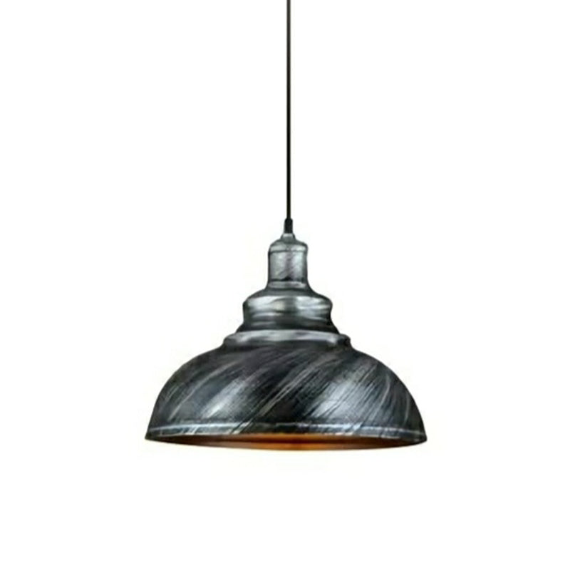 Vintage Pot Cover Hanging Lamp Single-Bulb Metal Lighting Pendant for Dining Room Silver Clearhalo 'Art Deco Pendants' 'Black' 'Cast Iron' 'Ceiling Lights' 'Ceramic' 'Crystal' 'Industrial Pendants' 'Industrial' 'Metal' 'Middle Century Pendants' 'Pendant Lights' 'Pendants' 'Rustic Pendants' 'Tiffany' Lighting' 2204518