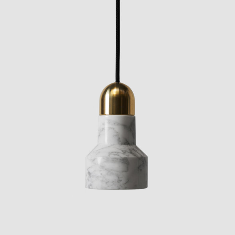 Nordic Flashlight Shaped Suspension Light Marble 1 Bulb Living Room Pendant Light Fixture White A Clearhalo 'Ceiling Lights' 'Lighting' 'Pendant Lights' 2205313_be7b6e30-8044-4111-aac9-0721a67384eb