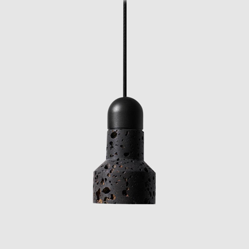 Nordic Flashlight Shaped Suspension Light Marble 1 Bulb Living Room Pendant Light Fixture Black B Clearhalo 'Ceiling Lights' 'Lighting' 'Pendant Lights' 2205315_150abb46-3ce9-41d4-83fb-ba7b01806da2