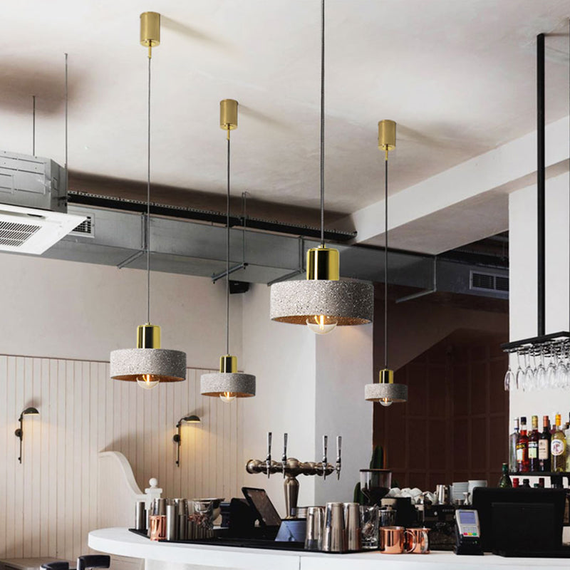 Cement Geometrical Ceiling Light Nordic Style 1-Light Hanging Lamp for Restaurant Clearhalo 'Ceiling Lights' 'Modern Pendants' 'Modern' 'Pendant Lights' 'Pendants' Lighting' 2205373