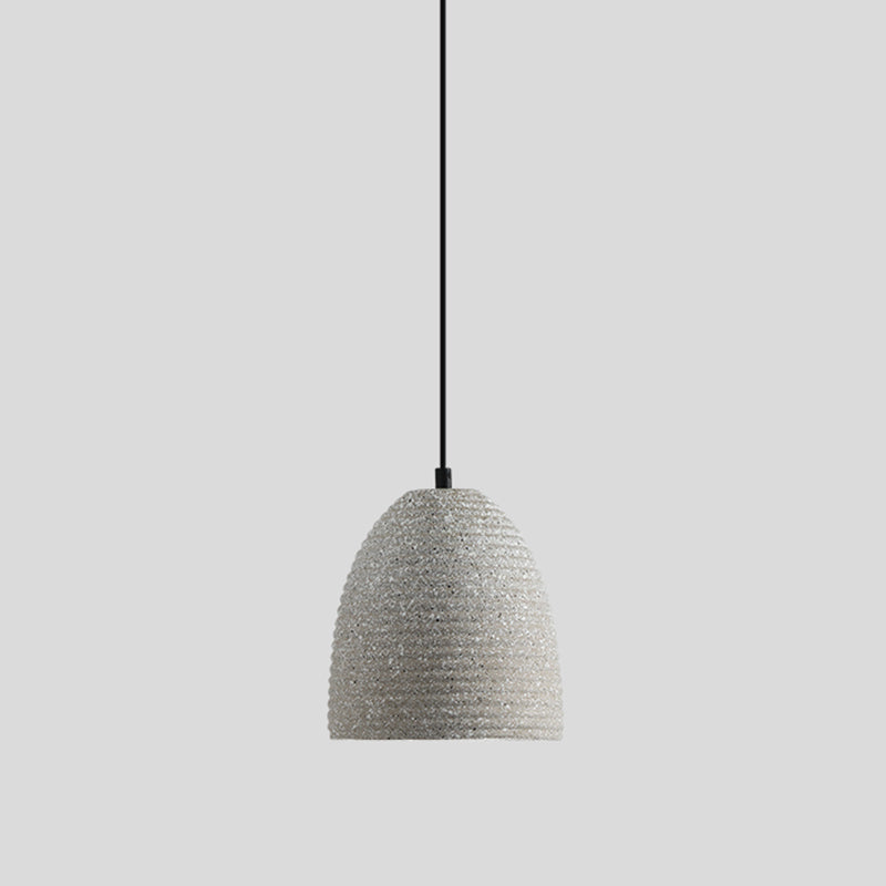 Geometrical Restaurant Ceiling Light Cement Single Simplicity Hanging Pendant Light Grey Dome Clearhalo 'Ceiling Lights' 'Modern Pendants' 'Modern' 'Pendant Lights' 'Pendants' Lighting' 2205417