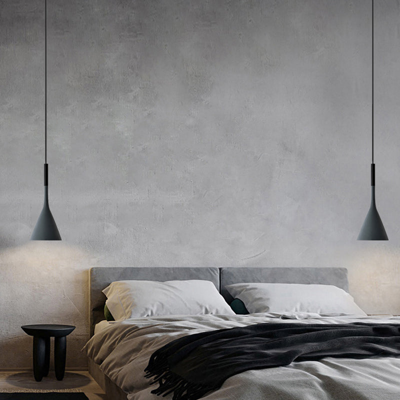 Resin Geometric Shade Hanging Lamp Modern Style 1��Bulb Ceiling Lighting for Bedroom Clearhalo 'Ceiling Lights' 'Modern Pendants' 'Modern' 'Pendant Lights' 'Pendants' Lighting' 2205477