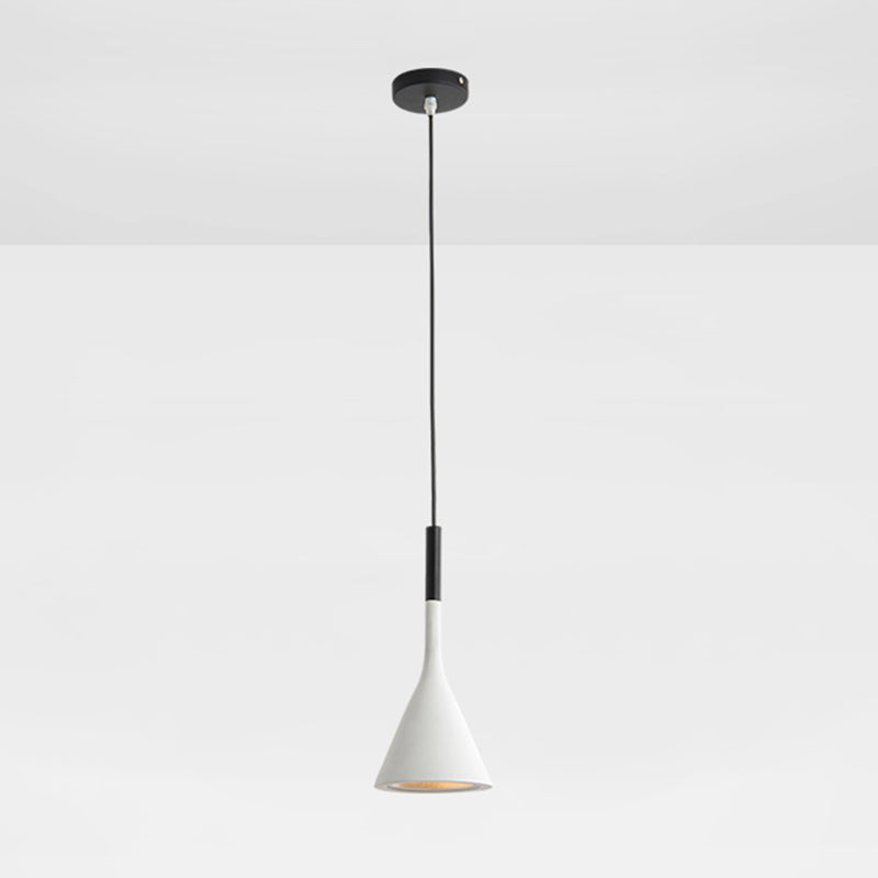Resin Geometric Shade Hanging Lamp Modern Style 1��Bulb Ceiling Lighting for Bedroom White Clearhalo 'Ceiling Lights' 'Modern Pendants' 'Modern' 'Pendant Lights' 'Pendants' Lighting' 2205479