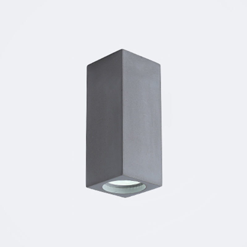 Simplicity Rectangular LED Flush Mount Lighting Cement Bedroom Flush Mount Ceiling Light Grey 6" Clearhalo 'Ceiling Lights' 'Close To Ceiling Lights' 'Close to ceiling' 'Flush mount' Lighting' 2205652