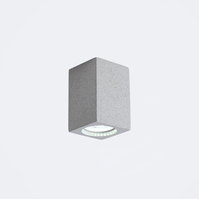 Simplicity Rectangular LED Flush Mount Lighting Cement Bedroom Flush Mount Ceiling Light Light Gray 4" Clearhalo 'Ceiling Lights' 'Close To Ceiling Lights' 'Close to ceiling' 'Flush mount' Lighting' 2205656