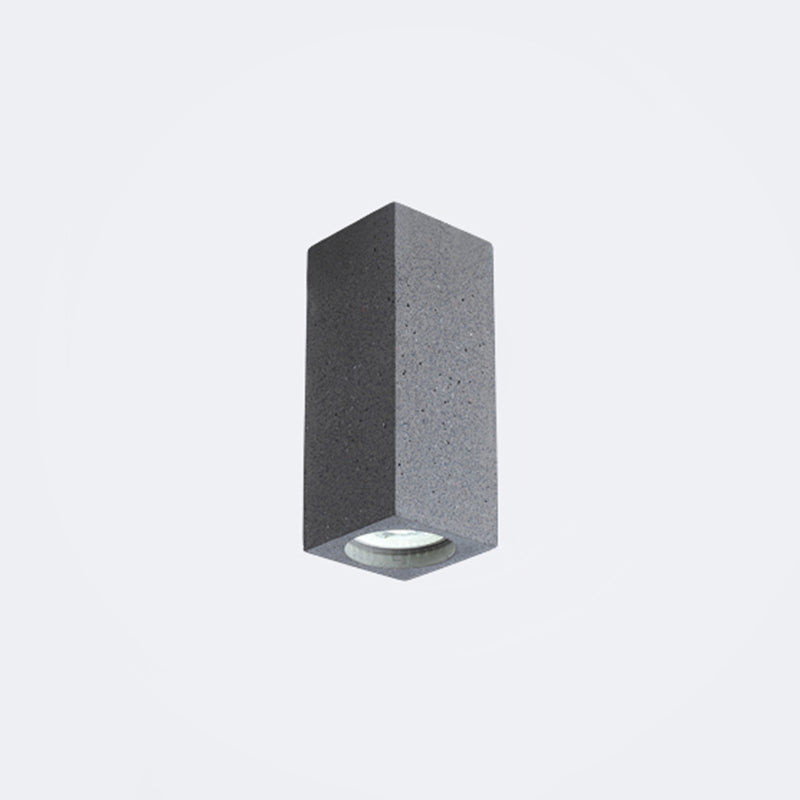 Simplicity Rectangular LED Flush Mount Lighting Cement Bedroom Flush Mount Ceiling Light Dark Gray 6" Clearhalo 'Ceiling Lights' 'Close To Ceiling Lights' 'Close to ceiling' 'Flush mount' Lighting' 2205657