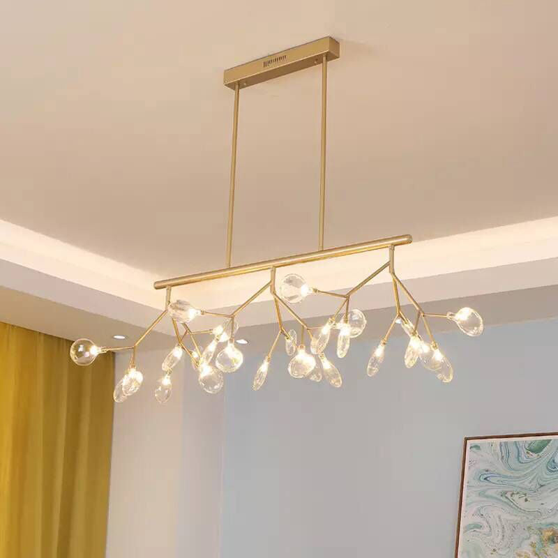 Firefly Shade LED Pendant Light Simplistic Clear Glass Dining Room Hanging Island Light Clearhalo 'Ceiling Lights' 'Chandeliers' 'Modern Chandeliers' 'Modern' Lighting' 2205952