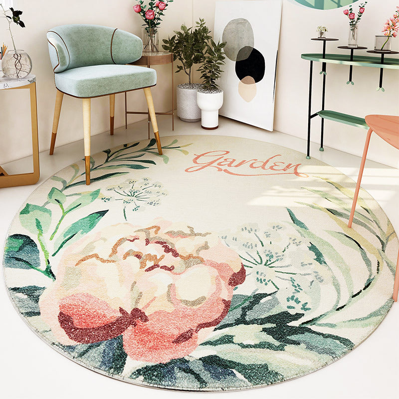 Cute Kids Room Rug Multi Color Plant Printed Area Carpet Polyster Anti-Slip Backing Machine Washable Rug Clearhalo 'Area Rug' 'Rug' 2207880