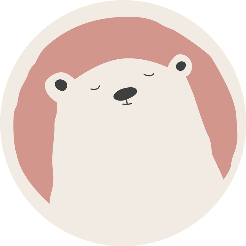 Multi-Colored Childrens Room Rug Relaxing Animal Print Area Carpet Cotton Blend Anti-Slip Backing Indoor Rug Pink Clearhalo 'Area Rug' 'Rug' 2207922