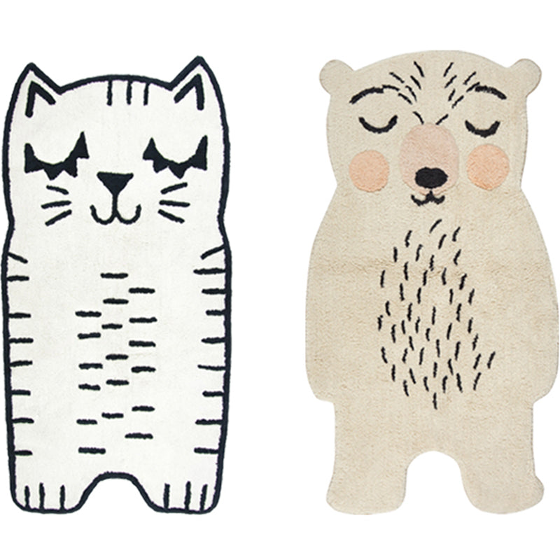 Cute Cartoon Animal Patterned Rug Multi-Color Cotton Blend Rug Anti-Slip Backing Carpet for Childrens Bedroom Clearhalo 'Area Rug' 'Rug' 2208042
