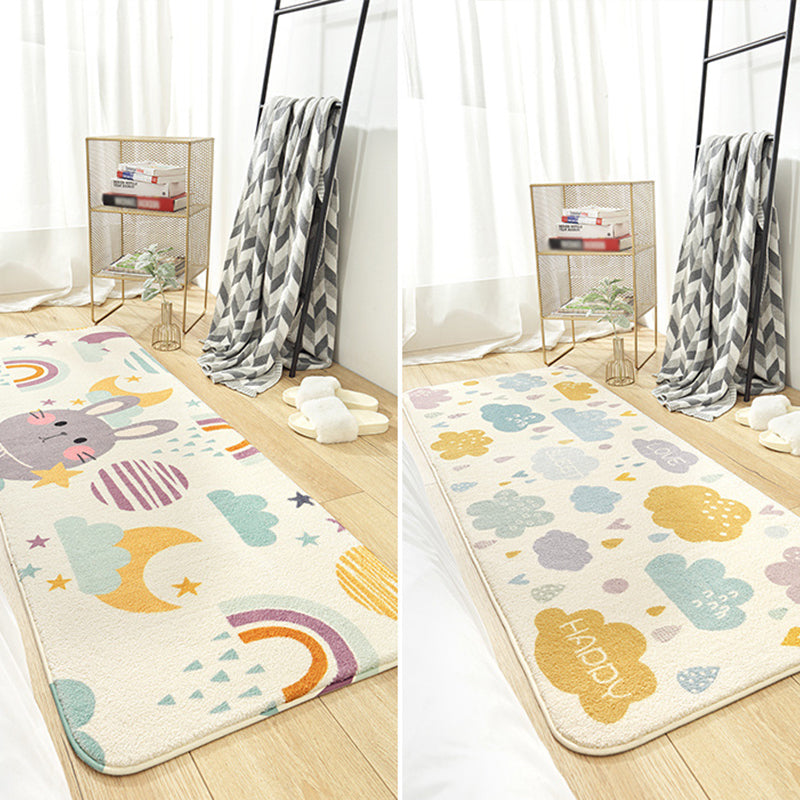 Multi Colored Cute Rug Polypropylene Cartoon Animal Pattern Carpet Anti-Slip Washable Area Rug for Kids Bedroom Clearhalo 'Area Rug' 'Rug' 2208104