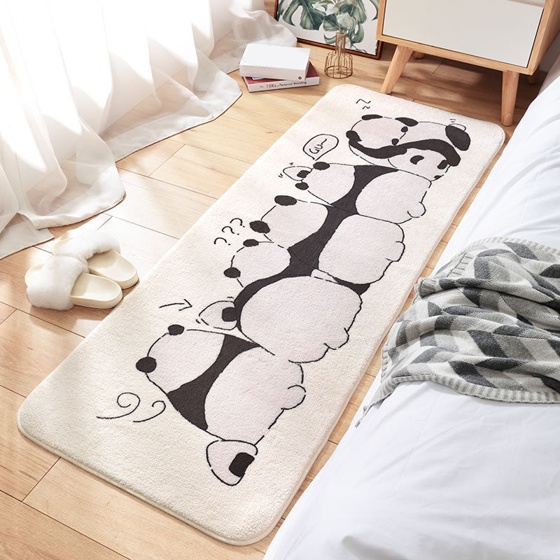 Multi Colored Cute Rug Polypropylene Cartoon Animal Pattern Carpet Anti-Slip Washable Area Rug for Kids Bedroom Clearhalo 'Area Rug' 'Rug' 2208110
