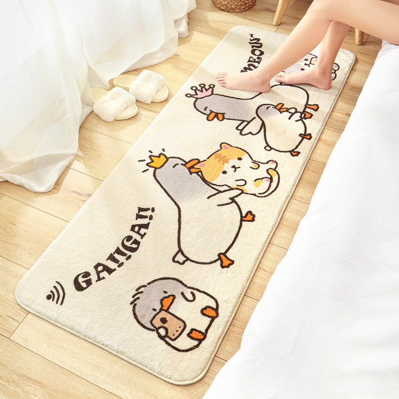 Multi Colored Cute Rug Polypropylene Cartoon Animal Pattern Carpet Anti-Slip Washable Area Rug for Kids Bedroom Clearhalo 'Area Rug' 'Rug' 2208111