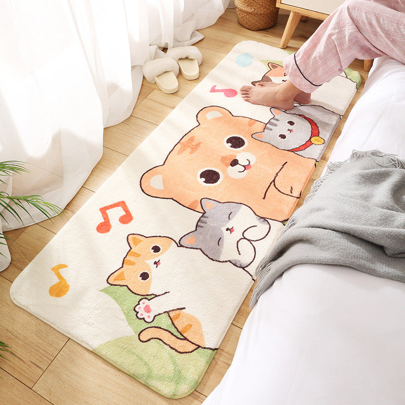 Relaxing Childrens Bedroom Rug Multi-Color Cartoon Animal Printed Carpet Polypropylene Anti-Slip Pet Friendly Rug Light Orange Clearhalo 'Area Rug' 'Rug' 2208155