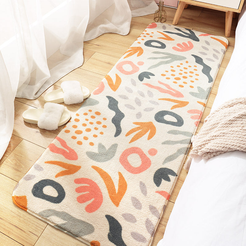 Creative Cartoon Plant Pattern Rug Multi Colored Polyster Carpet Non-Slip Backing Pet Friendly Rug for Kids Room Grey Clearhalo 'Area Rug' 'Rug' 2208201