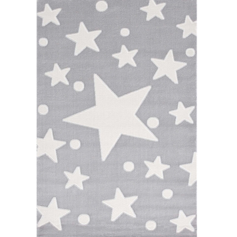 Multi Colored Childrens Room Rug Comfort Polka Dot Print Rug Cotton Blend Pet Friendly Washable Carpet Grey Clearhalo 'Area Rug' 'Rug' 2208243