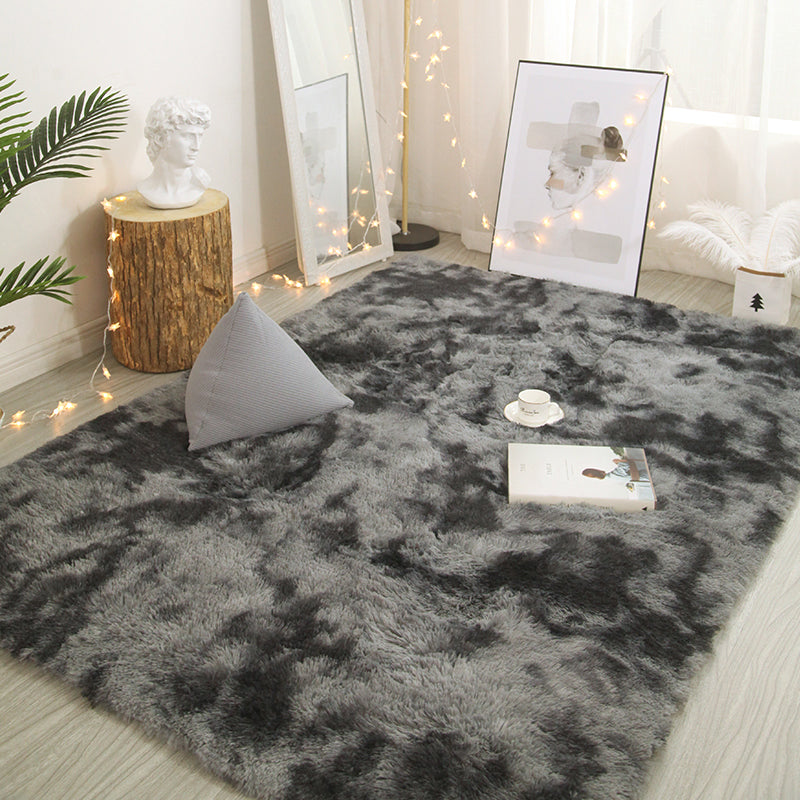 Relaxing Tie Dye Printed Rug Multi Color Shag Area Carpet Anti-Slip Washable Easy Care Rug for Decoration Dark Gray Clearhalo 'Area Rug' 'Casual' 'Rugs' Rug' 2208532