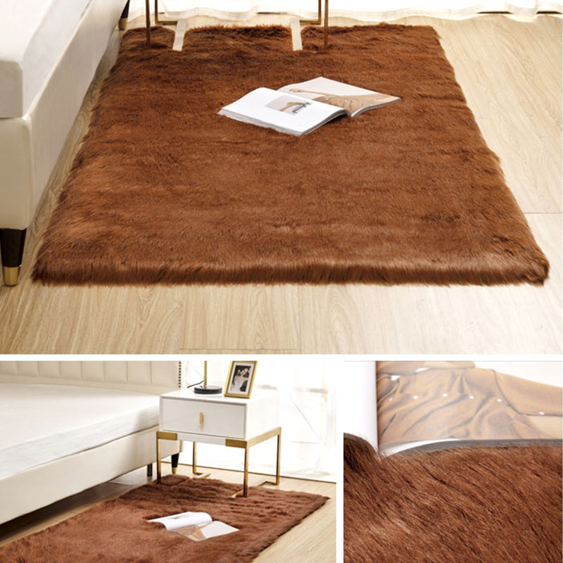 Natural Solid Color Rug Multi Color Fluffy Carpet Easy Care Machine Washable Area Rug for Bedroom Clearhalo 'Area Rug' 'Casual' 'Rugs' Rug' 2208781