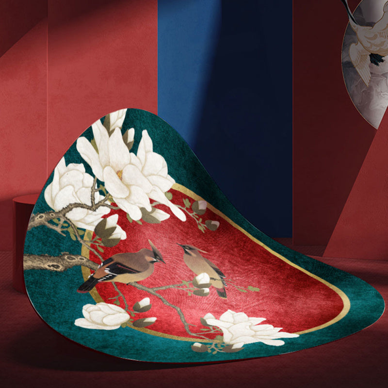 Creative Abstract Printed Rug Multi Colored Synthetics Carpet Non-Slip Backing Stain-Resistant Rug for Bedroom Red-Green Clearhalo 'Area Rug' 'Rug' 2209062