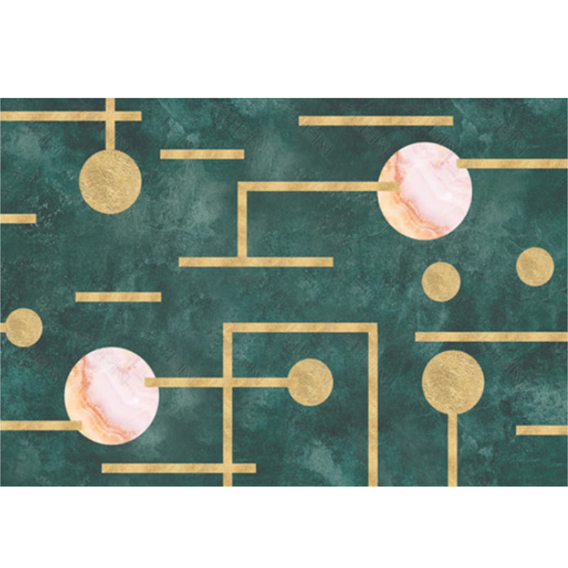 Novelty Geometric Pattern Rug Green Polypropylene Rug Stain-Resistant Non-Slip Carpet for Room Decor Green Design 5 Clearhalo 'Area Rug' 'Rug' 2209121