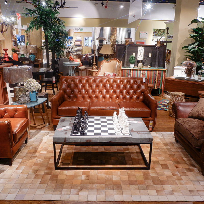 Industrial Plaid Patterned Rug Multi-Color Cowhide Indoor Rug Stain-Resistant Pet Friendly Area Carpet for Parlor Light Brown Clearhalo 'Area Rug' 'Rug' 2213299