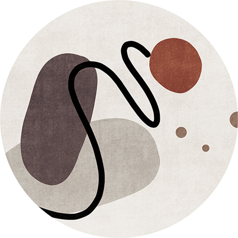 Multi Color Home Decor Rug Trendy Abstract Printed Area Rug Polyster Non-Slip Backing Washable Carpet Brown Clearhalo 'Area Rug' 'Rug' 2213310