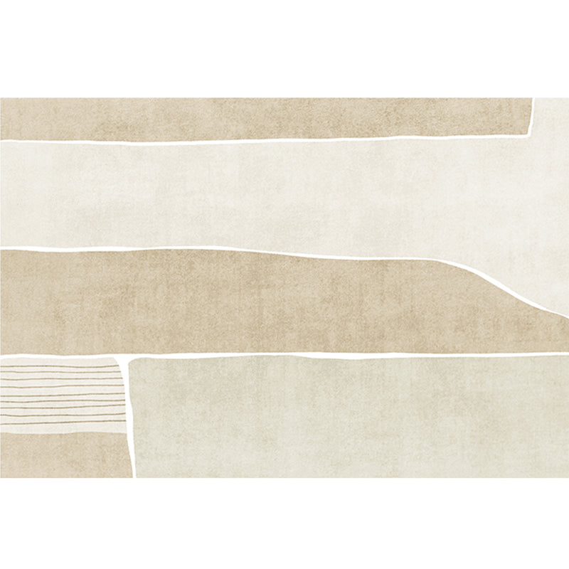 Simplicity Geometric Pattern Rug Multi Color Polyster Area Carpet Non-Slip Backing Pet Friendly Rug for Room Khaki Clearhalo 'Area Rug' 'Rug' 2213401