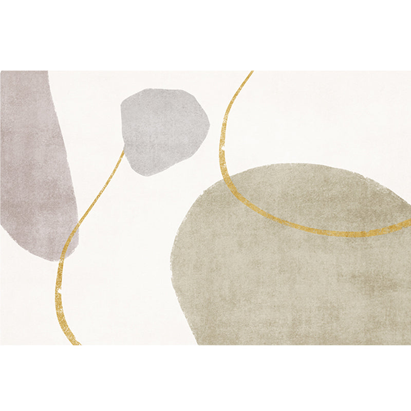 Simplicity Geometric Pattern Rug Multi Color Polyster Area Carpet Non-Slip Backing Pet Friendly Rug for Room White Clearhalo 'Area Rug' 'Rug' 2213403