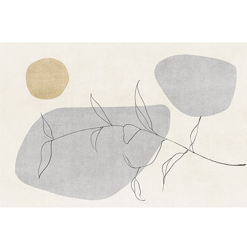 Simplicity Geometric Pattern Rug Multi Color Polyster Area Carpet Non-Slip Backing Pet Friendly Rug for Room Grey Clearhalo 'Area Rug' 'Rug' 2213405