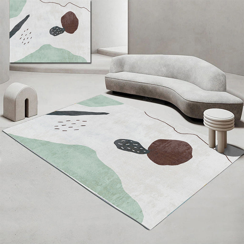 Luxury Abstract Printed Rug Multicolor Polyster Area Rug Non-Slip Backing Easy Care Carpet for Room Green Clearhalo 'Area Rug' 'Rug' 2213444