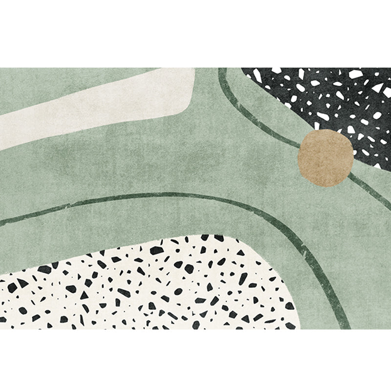 Creative Abstract Printed Rug Multi-Color Polypropylene Indoor Rug Pet Friendly Non-Slip Backing Rug for Room Green Clearhalo 'Area Rug' 'Rug' 2213524