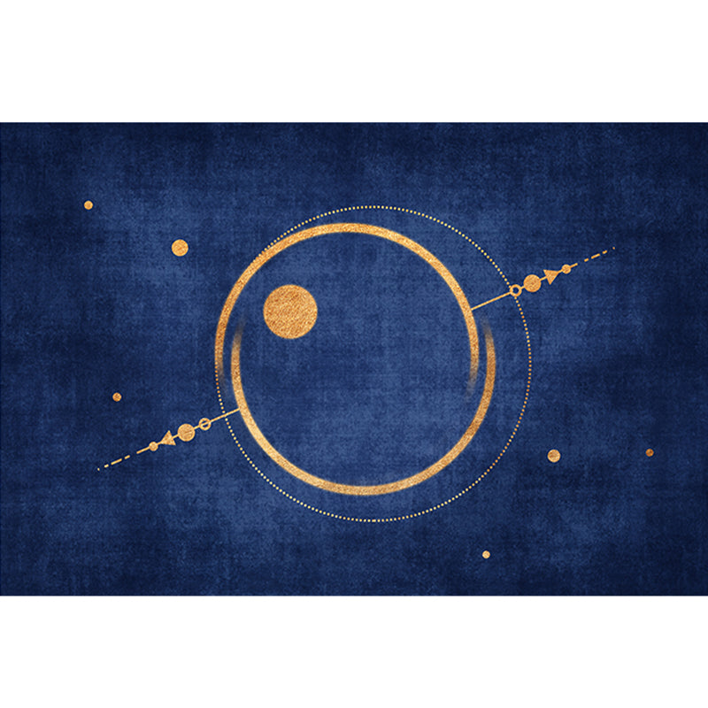 Relaxing Bedroom Rug Multi Color Geo Printed Carpet Polyster Anti-Slip Backing Washable Area Rug Navy Clearhalo 'Area Rug' 'Rug' 2213546