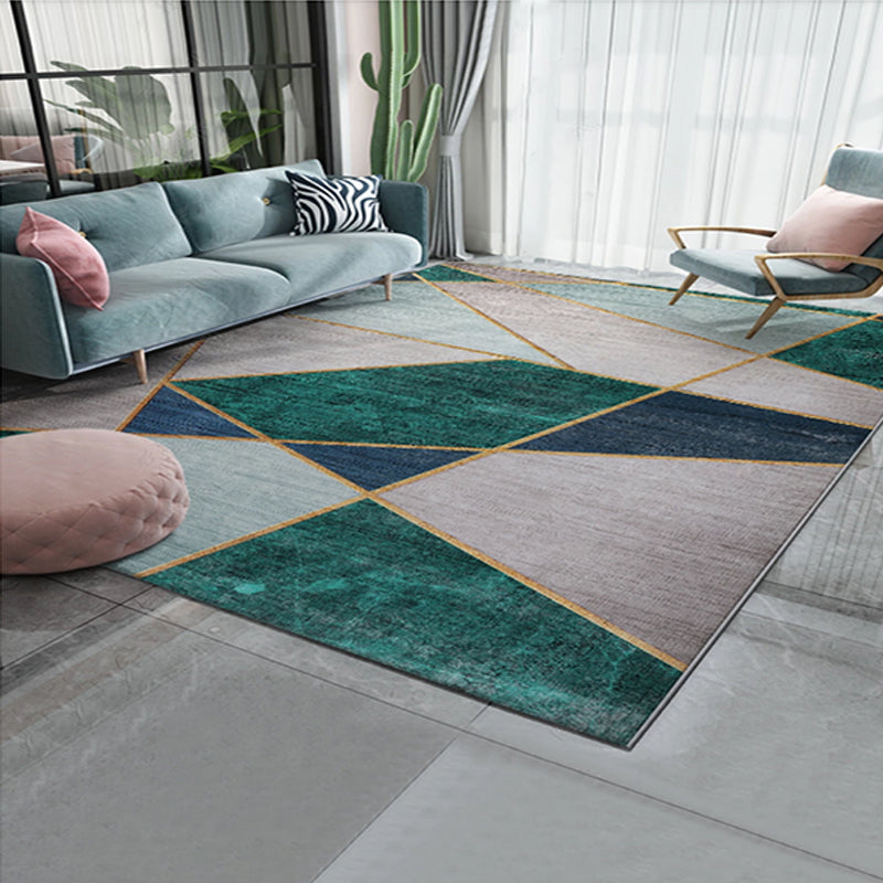 Living Room Rug Western Abstract Pattern Carpet Polypropylene Rug Dark Blue Clearhalo 'Area Rug' 'Rug' 2213692