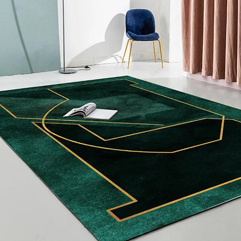 Living Room Rug Western Abstract Pattern Carpet Polypropylene Rug Green-Black Clearhalo 'Area Rug' 'Rug' 2213697