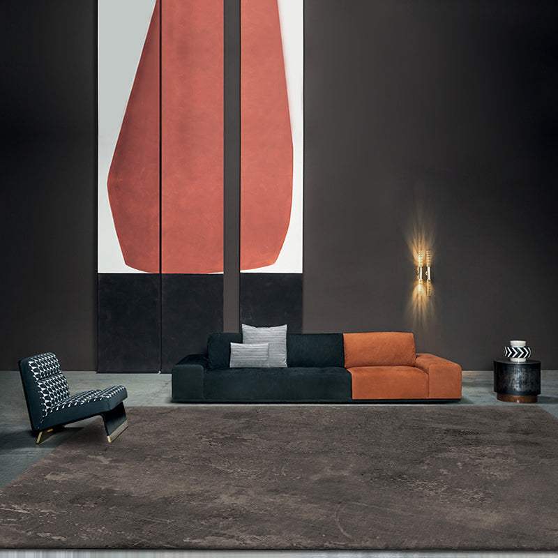 Casual Living Room Rug Multi Color Solid Color Area Rug Cotton Blend Pet Friendly Machine Washable Carpet Coffee Clearhalo 'Area Rug' 'Rug' 2213807