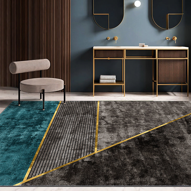 Modern Home Decoration Rug Multi Colored Geometric Pattern Indoor Rug Cotton Blend Non-Slip Pet Friendly Carpet Clearhalo 'Area Rug' 'Rug' 2213845