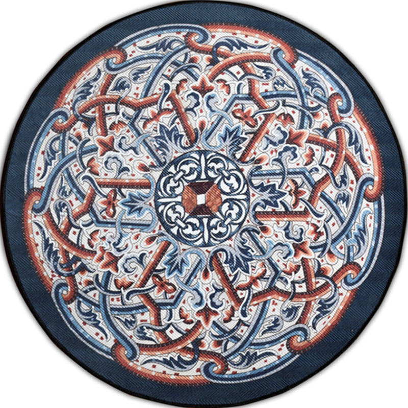 Multi-Colored Living Room Rug Americana Abstract Printed Indoor Rug Polyster Easy Care Anti-Slip Backing Carpet Dark Blue Clearhalo 'Area Rug' 'Rug' 2213926