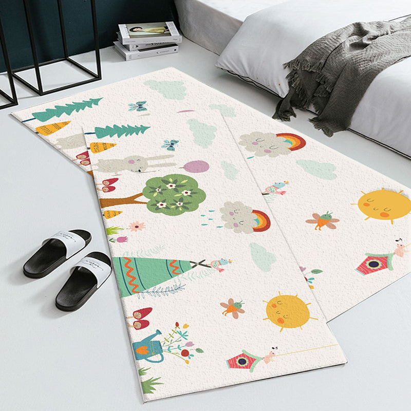 Simplicity Kids Room Rug Multicolor Cartoon Pattern Rug Blended Anti-Slip Machine Washable Area Carpet Clearhalo 'Area Rug' 'Rug' 2213987