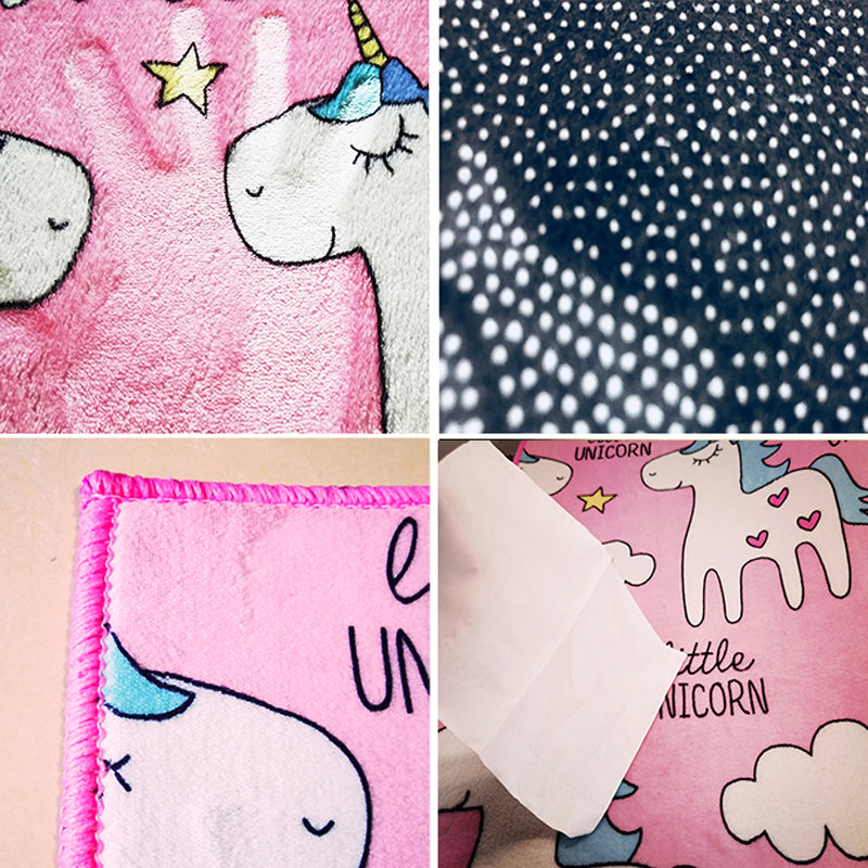 Simplicity Kids Room Rug Multicolor Cartoon Pattern Rug Blended Anti-Slip Machine Washable Area Carpet Clearhalo 'Area Rug' 'Rug' 2213989