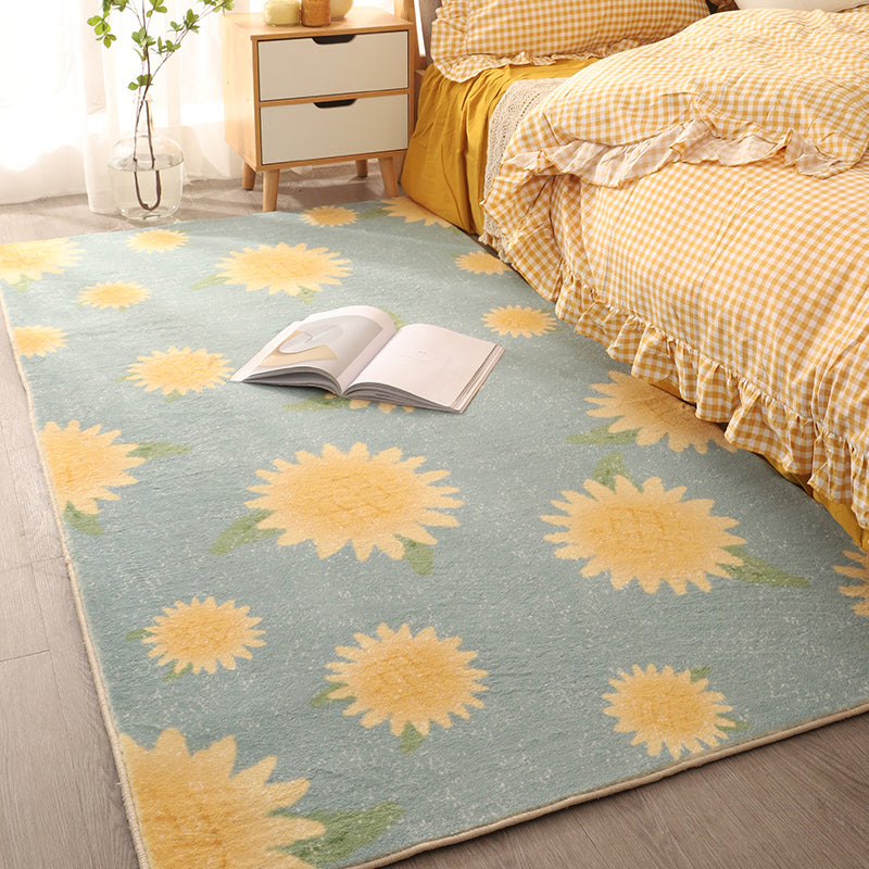 Multi Color Comfort Rug Polypropylene Cartoon Pattern Carpet Non-Slip Backing Easy Care Washable Rug for Kids Green Clearhalo 'Area Rug' 'Rug' 2214071