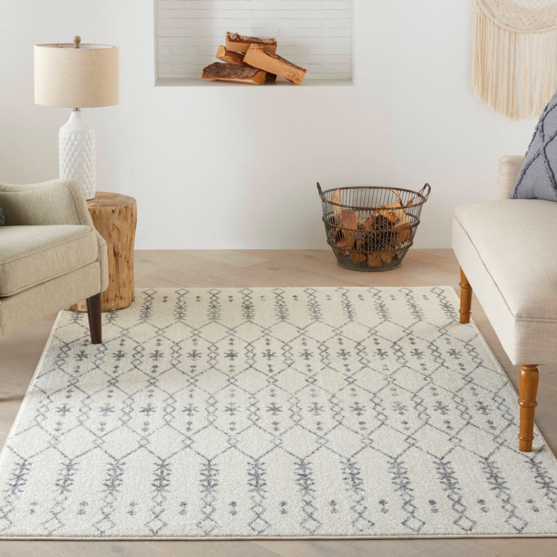 Unique Geometric Printed Rug Multi Color Cotton Blend Carpet Washable Anti-Slip Easy Care Area Rug for Bedroom Clearhalo 'Area Rug' 'Bohemian' 'Rugs' Rug' 2214136