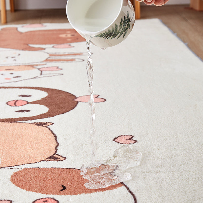 Cute Calming Rug Multi Colored Cartoon Animal Print Indoor Rug Non-Slip Machine Washable Carpet for Kids Room Clearhalo 'Area Rug' 'Rug' 2214455