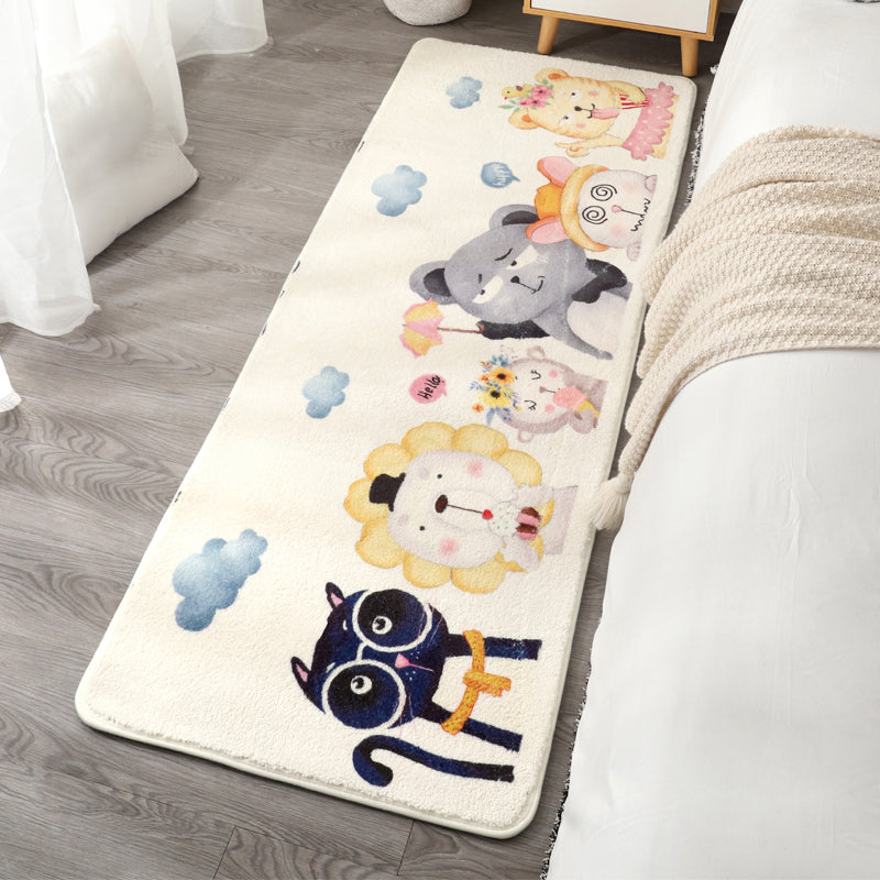 Southwestern Bedroom Rug Multicolor Cartoon Printed Area Carpet Synthetics Non-Slip Backing Machine Washable Rug Beige 2'7" x 6'7" Clearhalo 'Area Rug' 'Rug' 2214461